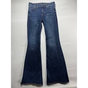 American Eagle Women's Low-Rise Flare Stretch Denim Jeans - Size 4 Long (29x33)